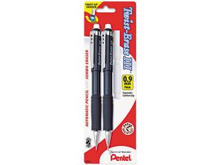 Pentel QE519BP2K6 Twist Erase III Mechanical Pencil, 0.90 mm, Assorted Barrels, 2/Pk