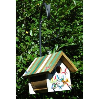 Wilderness Series Products 9 in W x 8 in H x 8 in D White/Gold Bird House