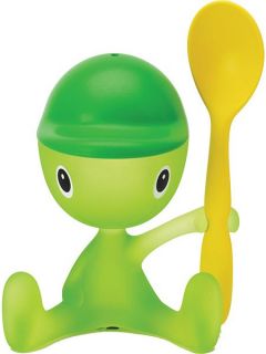 Alessi Cico Egg Cup & Spoon, Green Bud