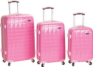 Rockland 3 Piece Celebrity Luggage Set F129   Pink