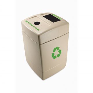 Commercial Zone Green Zone 55 Gal Multi Compartment Recycling Bin
