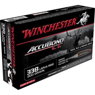 Winchester AccuBond CT Ammo .338 Lapua Mag 300 gr. Polymer Tip 719987