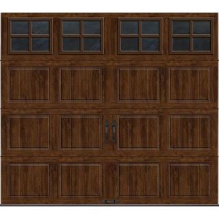 Clopay Gallery Collection 16 ft. x 7 ft. 6.5 R Value Insulated Ultra Grain Walnut Garage Door with SQ22 Window GR1SP_WO_SQ22