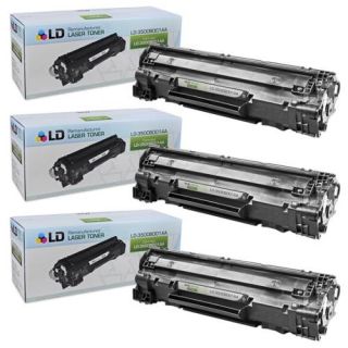 LD Remanufactured Canon 3500B001AA (128) Set of 3 Black Laser Toner Cartridges