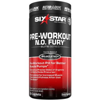 Six Star Pro Nutrition Elite Series Professional Strength N.O. Fury Caplets, 60ct