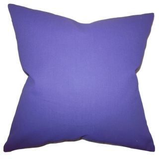 Kalindi Solid Purple Feather Filled 18 inch Throw Pillow   16283861