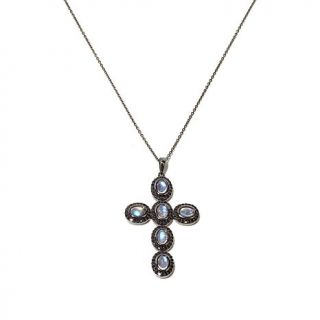 Rarities: Fine Jewelry with Carol Brodie Moonstone and Black Spinel Sterling Si   7870038