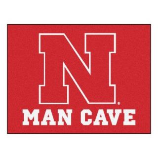 FANMATS University of Nebraska Red Man Cave 2 ft. 10 in. x 3 ft. 9 in. Accent Rug 14681
