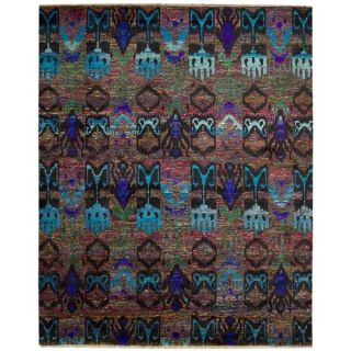 Nourison Sari Silk Southwestern Multicolor Rug (79 x 99)