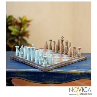 Pinewood Evening on the Ranch Chess Set (Mexico)