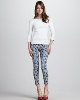 7 For All Mankind Cropped Skinny Jeans, Diamond Summer