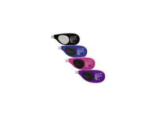 Mono Grip Side Action Correction Tape, Black/blue/pink/purple, 1/5" X 394", 4/pk By: Tombow