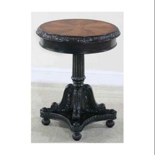 Preswick 22 in. Marquetry Round End Table