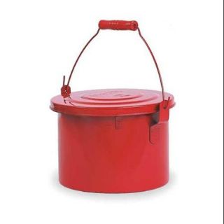 EAGLE B 604 Bench Can,1 Gal.,Galvanized Steel,Red