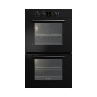 Bosch 300 Series 30 in Self Cleaning Convection Double Electric Wall Oven (Black)