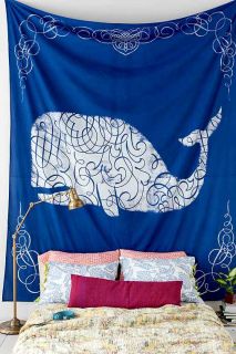 4040 Locust Whale Squiggle Tapestry