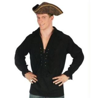 MorrisCostumes FW5410BK Shirt Fancy Black Pirate