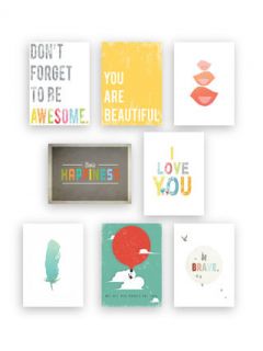 Inspired Mini Print Set Set of 8 by Children Inspire Design