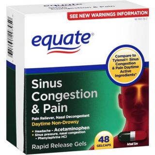 Equate: Sinus Congestion & Pain Relief, 48 ct