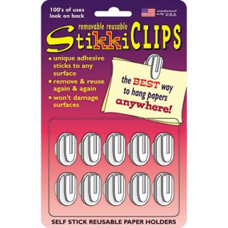 Stikki Clips White 20 Per Pack by The StikkiWorks Co