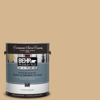 BEHR Premium Plus Ultra 1 gal. #320F 4 Desert Camel Satin Enamel Exterior Paint 985401