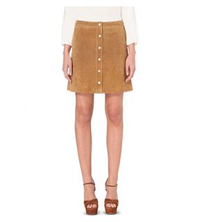 WAREHOUSE   A line suede skirt