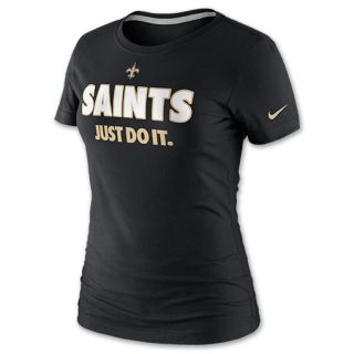 Womens Nike New Orleans Saints NFL Just Do It T Shirt   552451 010