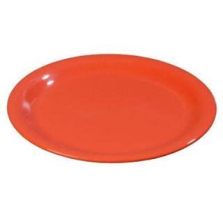 Carlisle 9 in. Diameter Melamine Narrow Rim Dinner Plate in Sunset Orange (Case of 24) 4300452