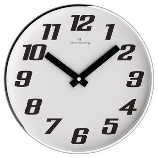 Oliver Hemming Wall Clock with Bold Number Dial   Black (12)