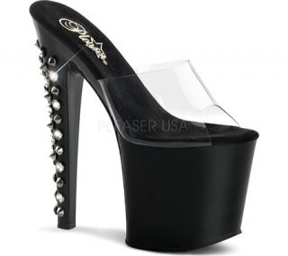 Womens Pleaser Taboo 701DS   Clear/Black