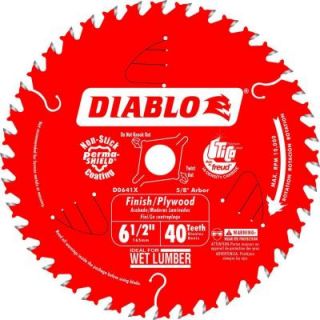 Diablo 6 1/2 in. x 40 Tooth Finish/Plywood Saw Blade D0641R