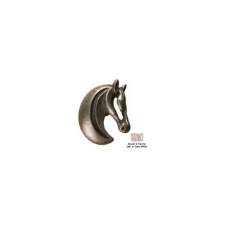 Anne at Home Satin Pearl Horses Novelty Cabinet Knob
