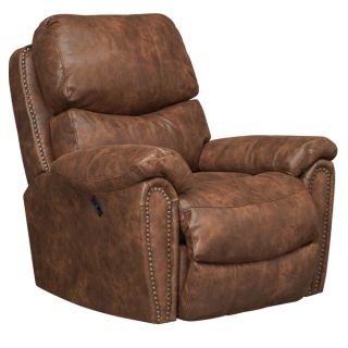 Big and Tall 350 pound Capacity Loggins Espresso Leather Recliner