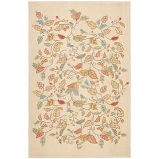 Martha Stewart Autumn Woods Persimmon Red Wool/ Viscose Rug (4 x 6)