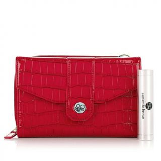 Samantha Brown Croco Embossed RFID Purse with Portable Charger   7813546