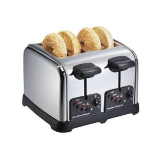 Hamilton Beach Classic 4 Slice Toaster with Extra Wide Slots in Chrome 24790