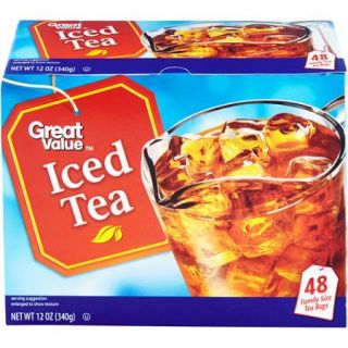 Great Value Iced Tea Family Size Tea Bags, 48 count, 12 oz