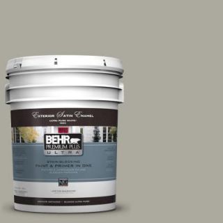 BEHR Premium Plus Ultra 5 gal. #ECC 48 1 Winter Rye Satin Enamel Exterior Paint 985405