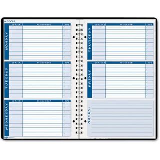House of Doolittle Non Dated Assignment Book for Intermediate Grades, 7" x 11", Blue/White Pages