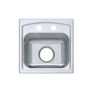 KOHLER Toccata Drop In Stainless Steel 15 in. 2 Hole Single Bowl Kitchen Sink K 3349 2 NA
