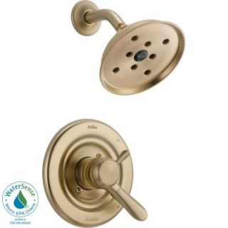 Delta Lahara 1 Handle 1 Spray Tub and Shower Faucet Trim Kit in Champagne Bronze Featuring H2Okinetic (Valve Not Included) T17238 CZH2O