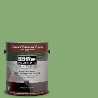 BEHR Premium Plus Ultra 1 gal. #440D 5 Pesto Eggshell Enamel Interior Paint 275301
