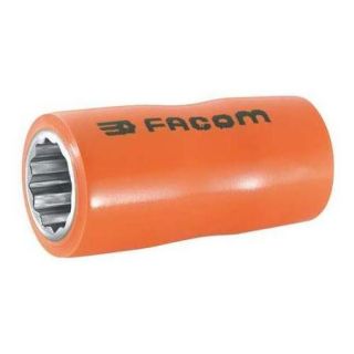 Facom 3/8" Drive, 1 13/16", Insulated Socket, Alloy Steel, FM J.12AVSE