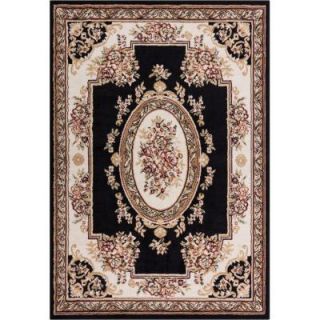 Well Woven Miami Medallion Centre Black 8 ft. 2 in. x 9 ft. 10 in. Traditional Area Rug 84637
