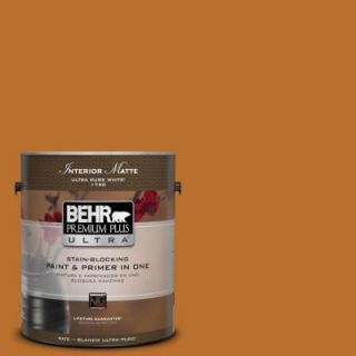 BEHR Premium Plus Ultra 1 gal. #S H 280 Acorn Spice Flat/Matte Interior Paint 175301