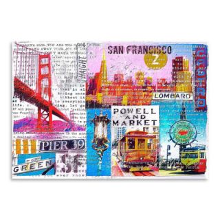 San Francisco Collage Poster Textual Art by Americanflat