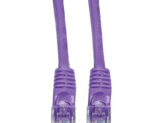 Cable Wholesale Office Electronics Cat5e Purple Ethernet Patch Cable Snagless/Molded Boot 6 Inch