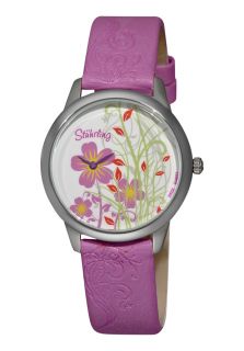 Women's Bouquet Purple Genuine Leather and Dial