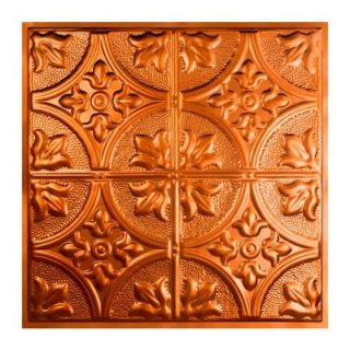 Great Lakes Tin Jamestown 2 ft. x 2 ft. Lay in Tin Ceiling Tile in Copper Y51 08