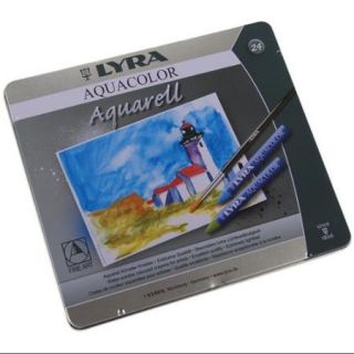 Lyra Aquacolor Watersoluble Crayons 24/Pkg 